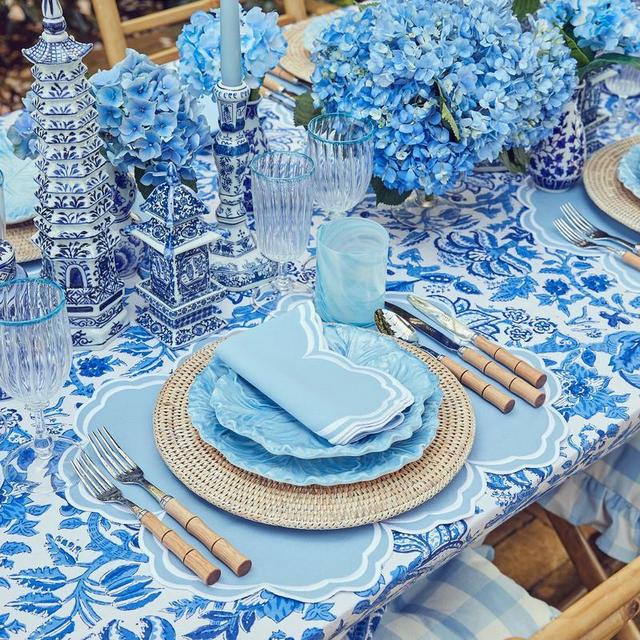 Serena Cornflower Blue Placemats & Napkins (Set of 4)