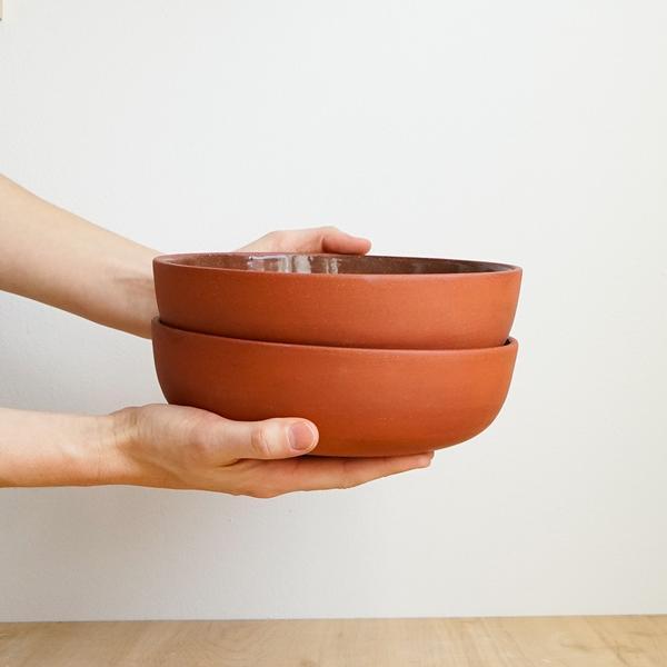 Helen Levi Shallow Bowl in Brick