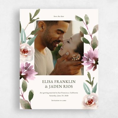 Beige Photo Wedding Save the Date - Windsong Photo