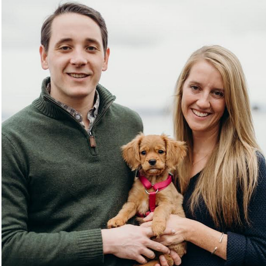 Pat and Allie with their fur baby.