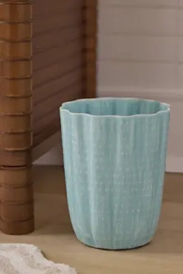 Ruffled Enamel Waste Bin
