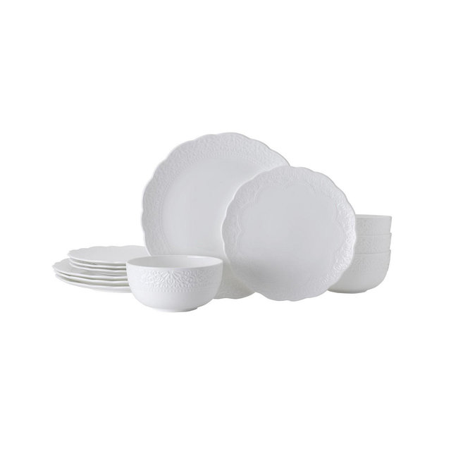 Mikasa Abigail Bone China 12 Piece Dinnerware Set, Service for 4