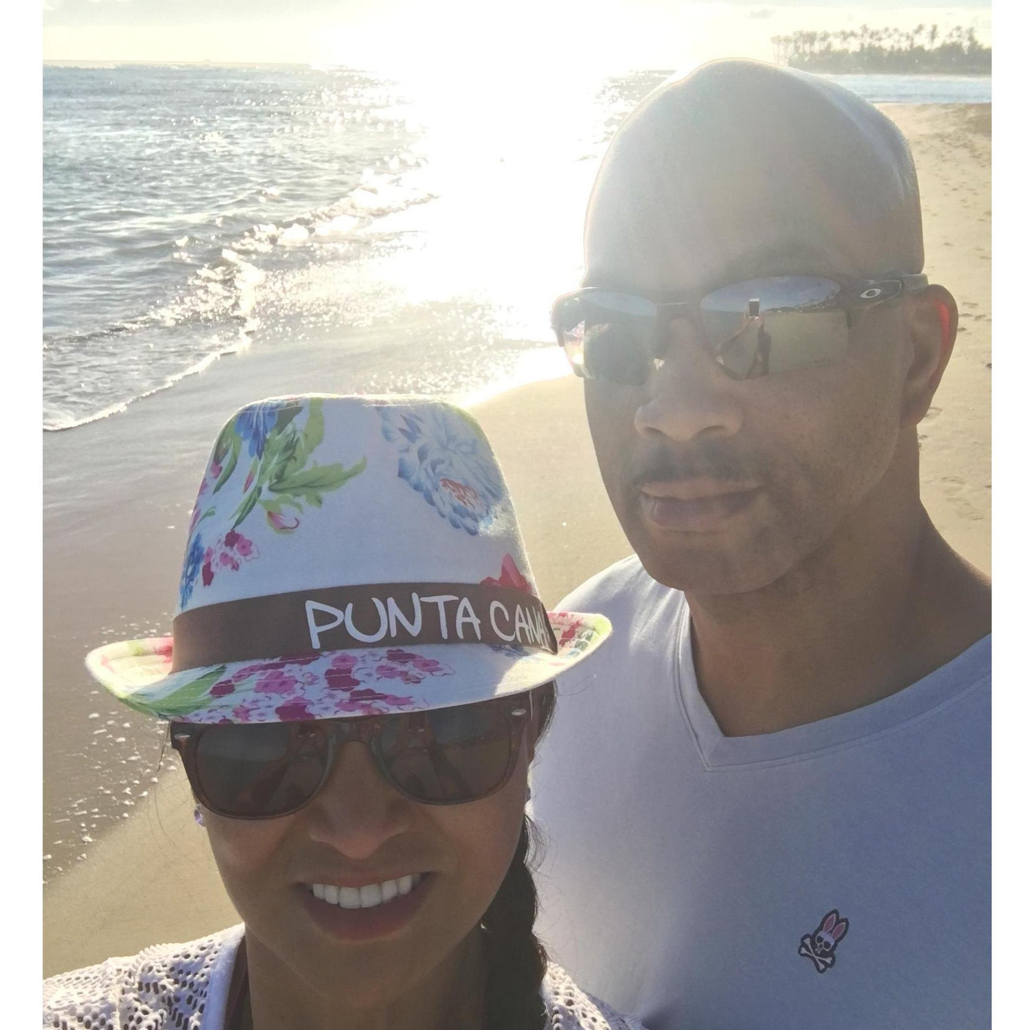 Enjoying the sun in beautiful Punta CanaL Dominican Republic!