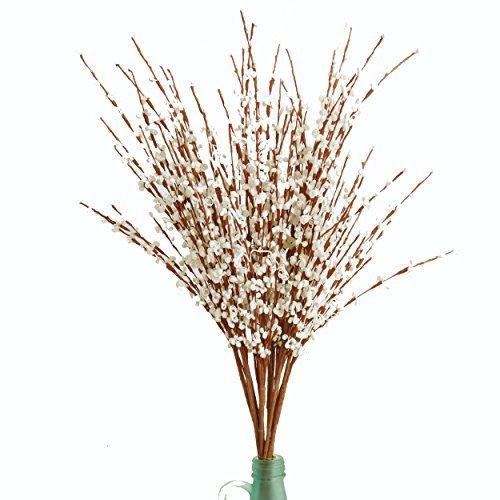 MISSWARM 10 Pieces 29.5" Long of Jasmine Artificial Flower Artificial Flowers Fake Flower for Wedding Home Office Party Hotel Restaurant Patio or Yard Decoration(White)