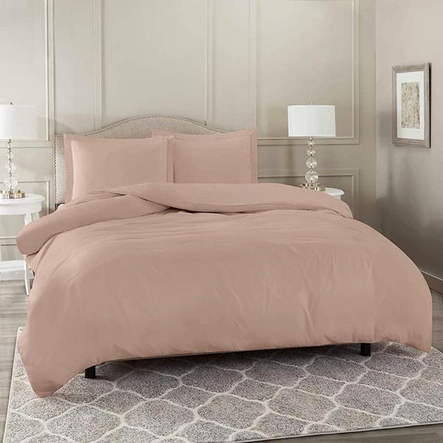 Nestl Taupe Duvet Cover Queen Size - Soft Queen Duvet Cover Set, 3 Piece Double Brushed Duvet Covers with Button Closure, 1 Duvet Cover 90x90 inches and 2 Pillow Shams