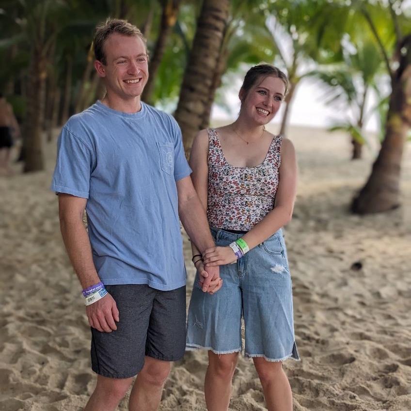 At the beach in Cozumel during the Farmer family reunion cruise (December 2025)