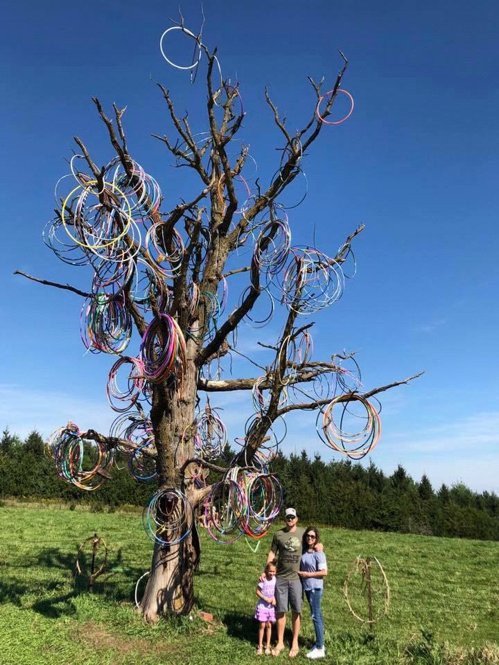 The Hula hoop tree in Iowa.