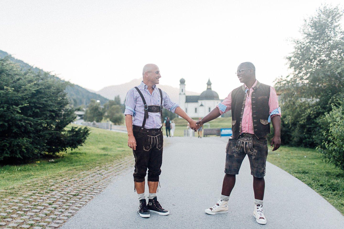 Just 2 Tiroleans hanging by the old church