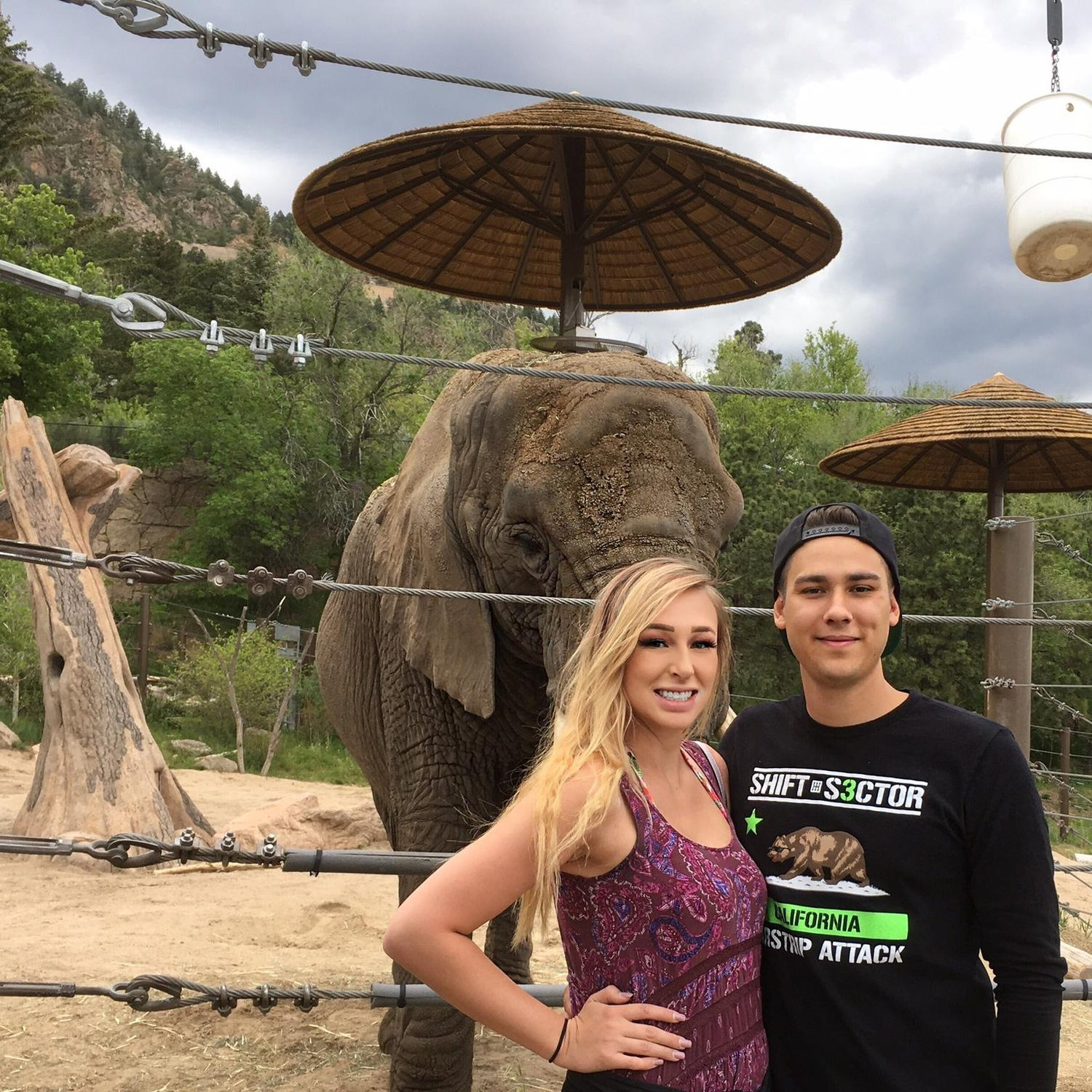This was right after feeding the elephant at the Cheyenne Mountain Zoo in Colorado Springs