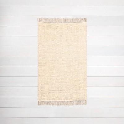 2&#39;x3&#39; Bleached Jute Rug with Fringe - Hearth &#38; Hand&#8482; with Magnolia