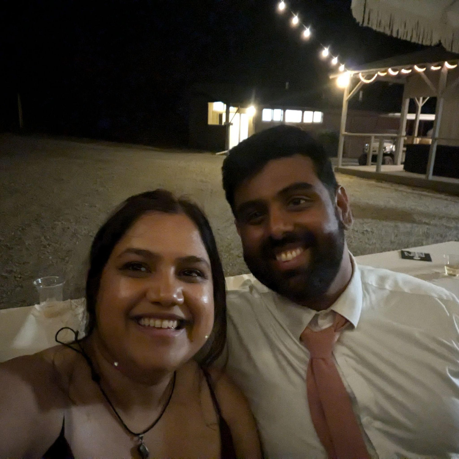 Our first wedding together