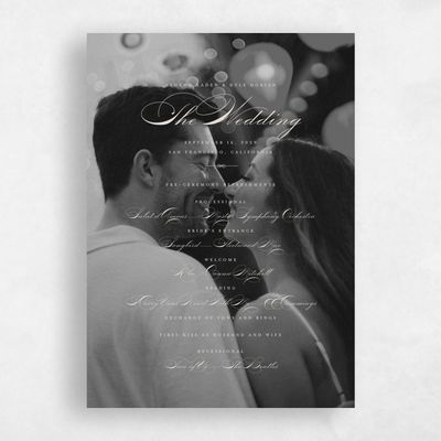Classic Greige, Beige Wedding Program - Perseus