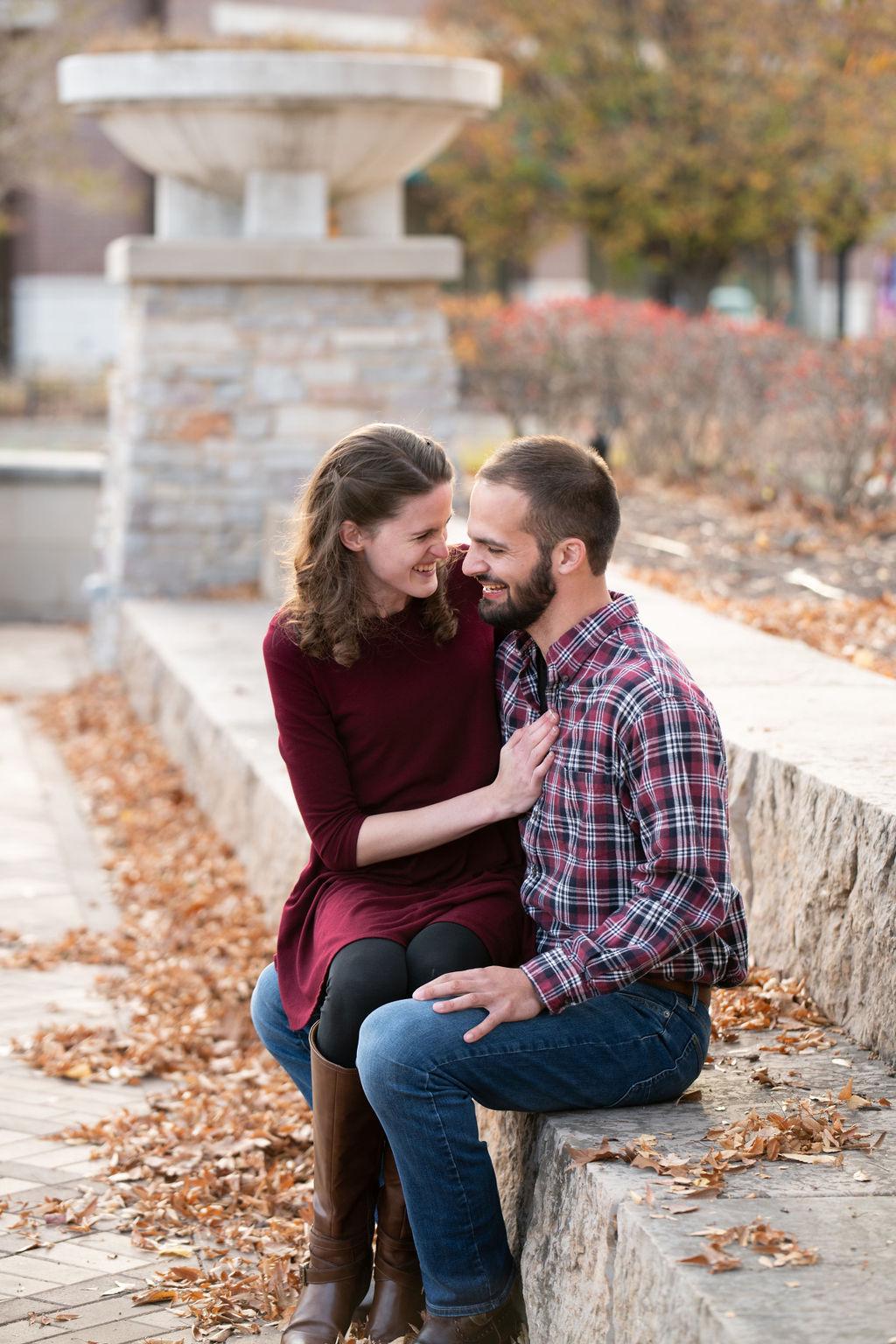 Engagement photos at the Lake Saint Louis Meadows (where we had our first date) done by Gigi Wagner Photography - November 20, 2021