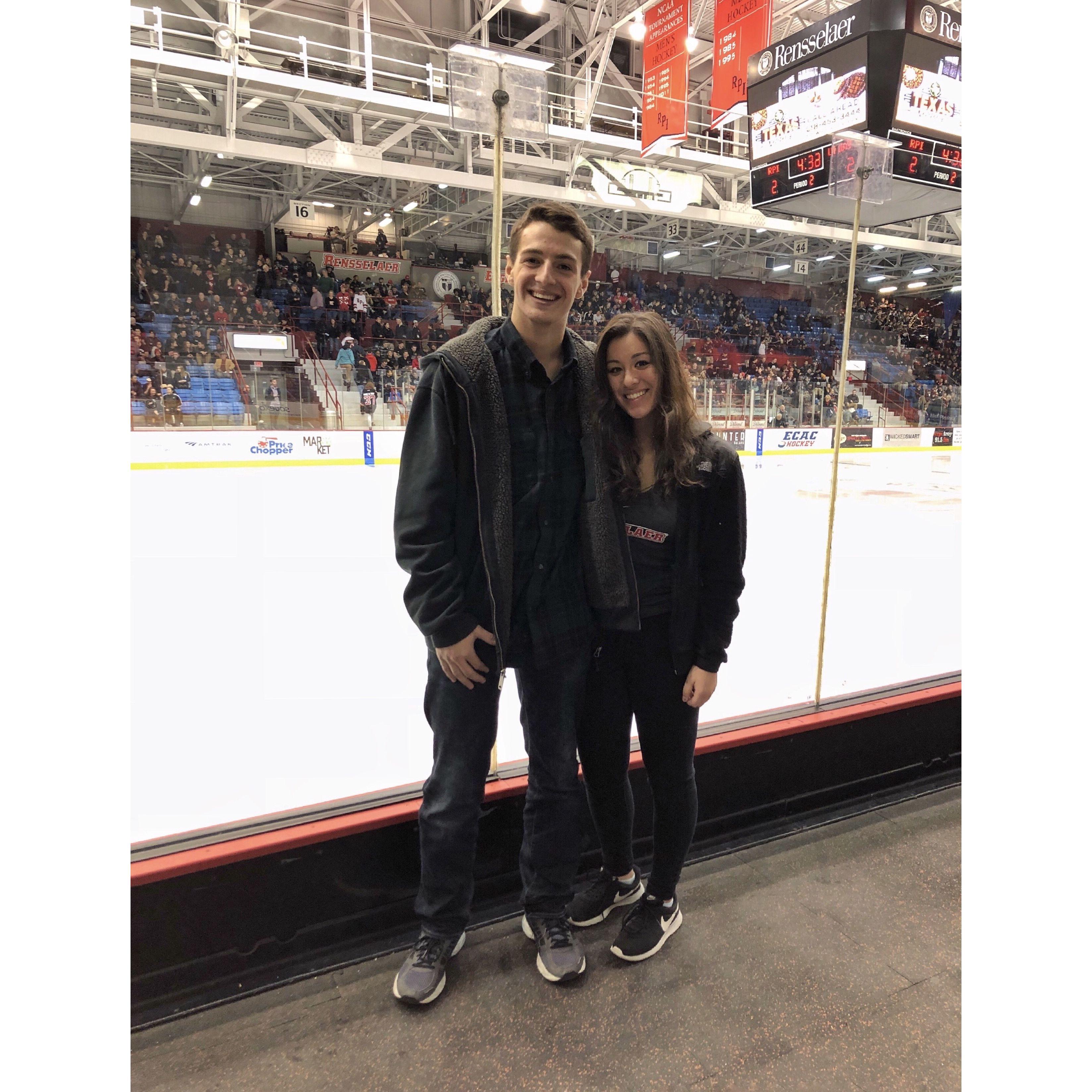 We love watching RPI hockey games! Go nerds!