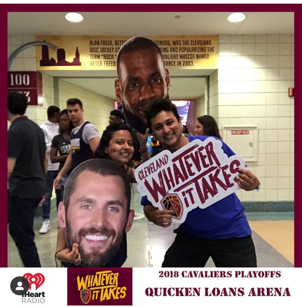 Bumped into each other @ Cavs vs Warriors NBA  watch party and took this shot