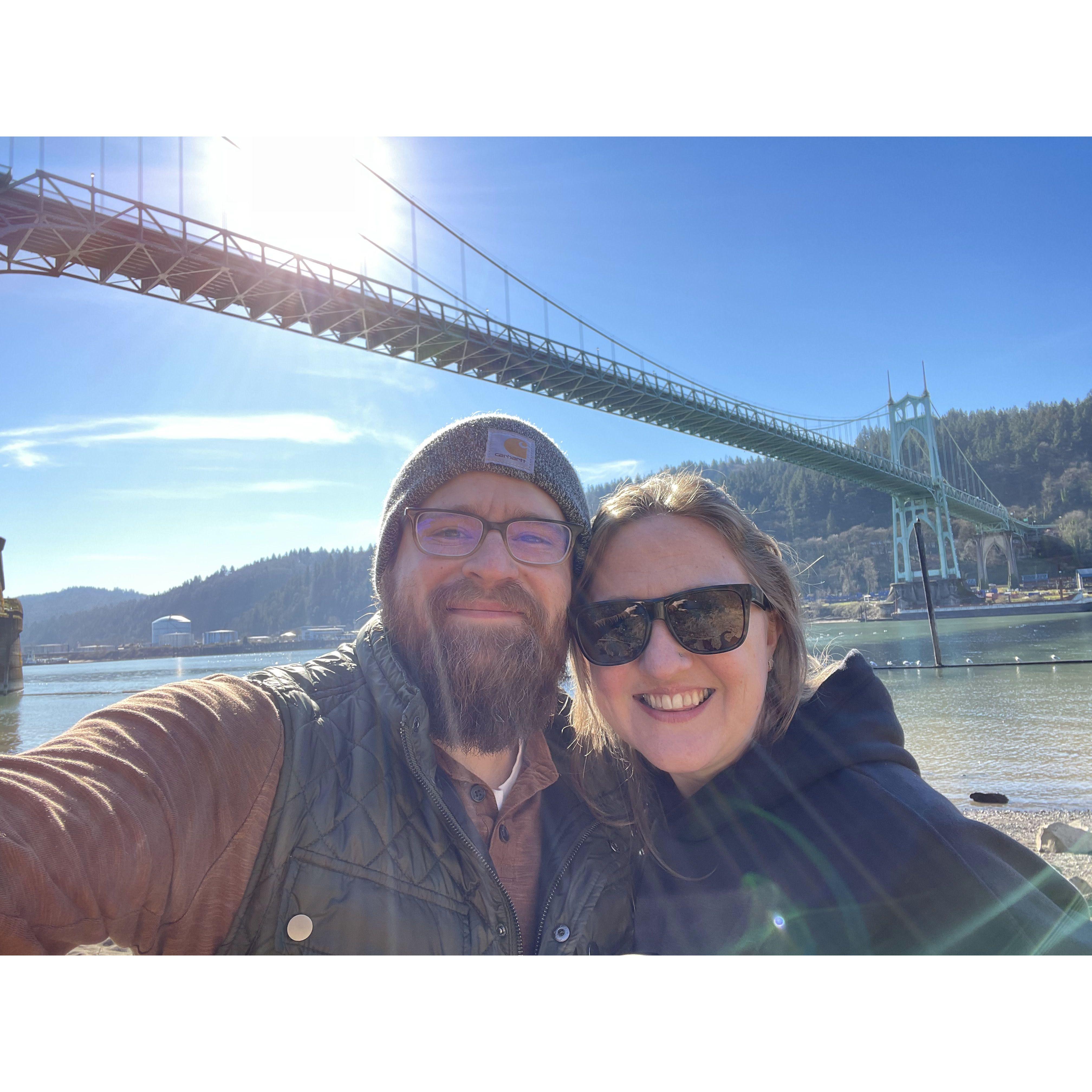 One of our favorite activities, walking through Cathedral Park
