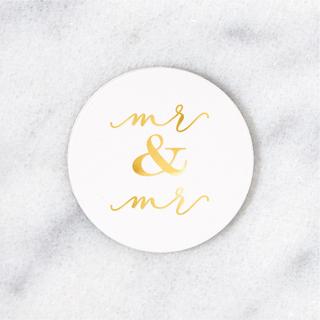 Classic Couple Round Coaster, Set of 50