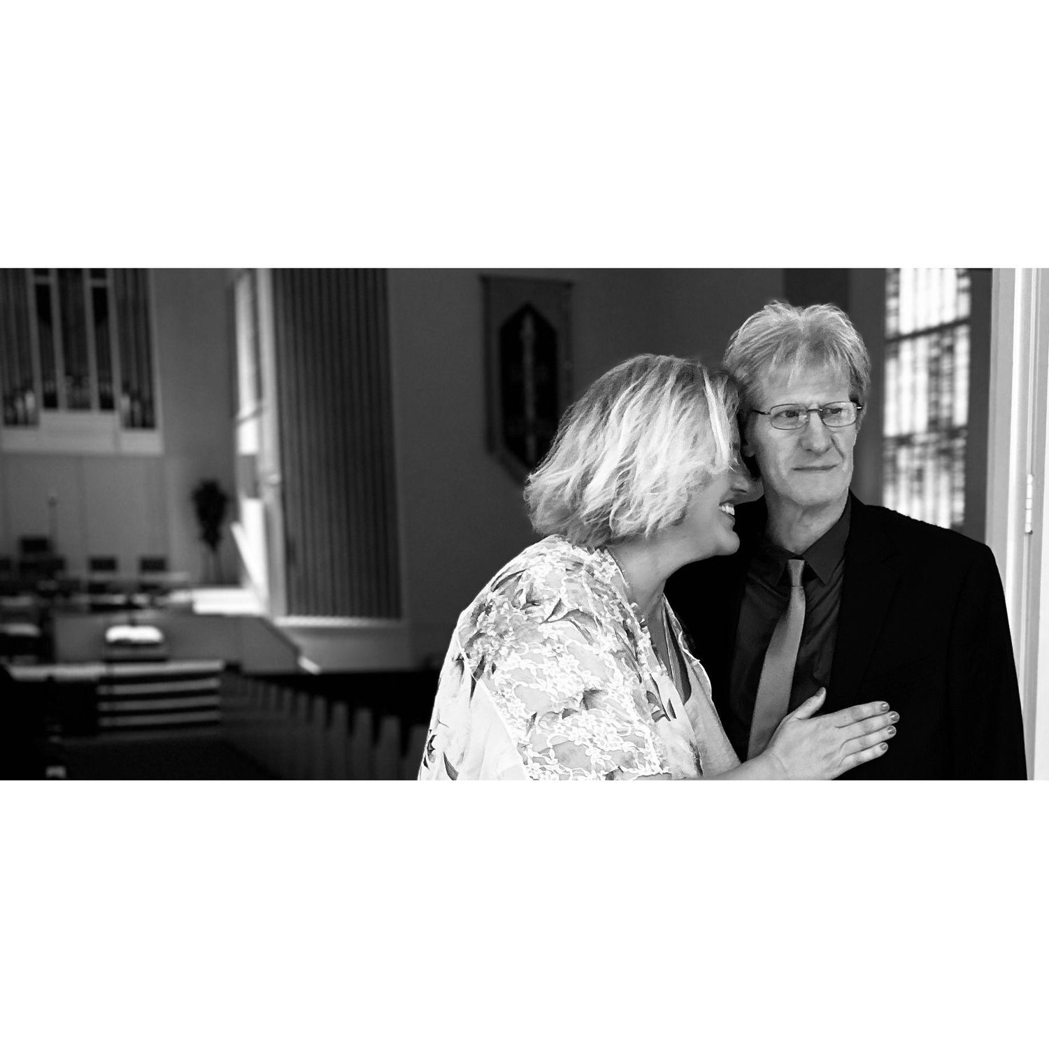 A quiet moment in the lobby at Hosanna's wedding.