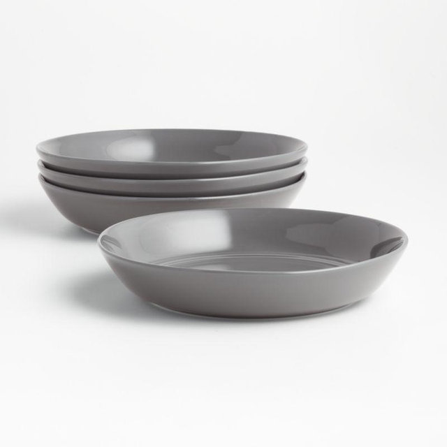 Hue Dark Grey Low Bowl