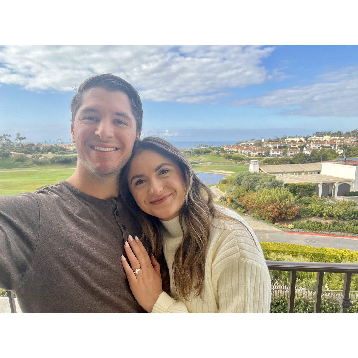 The morning after we got engaged at the Waldorf Astoria Monarch Beach - December, 2023