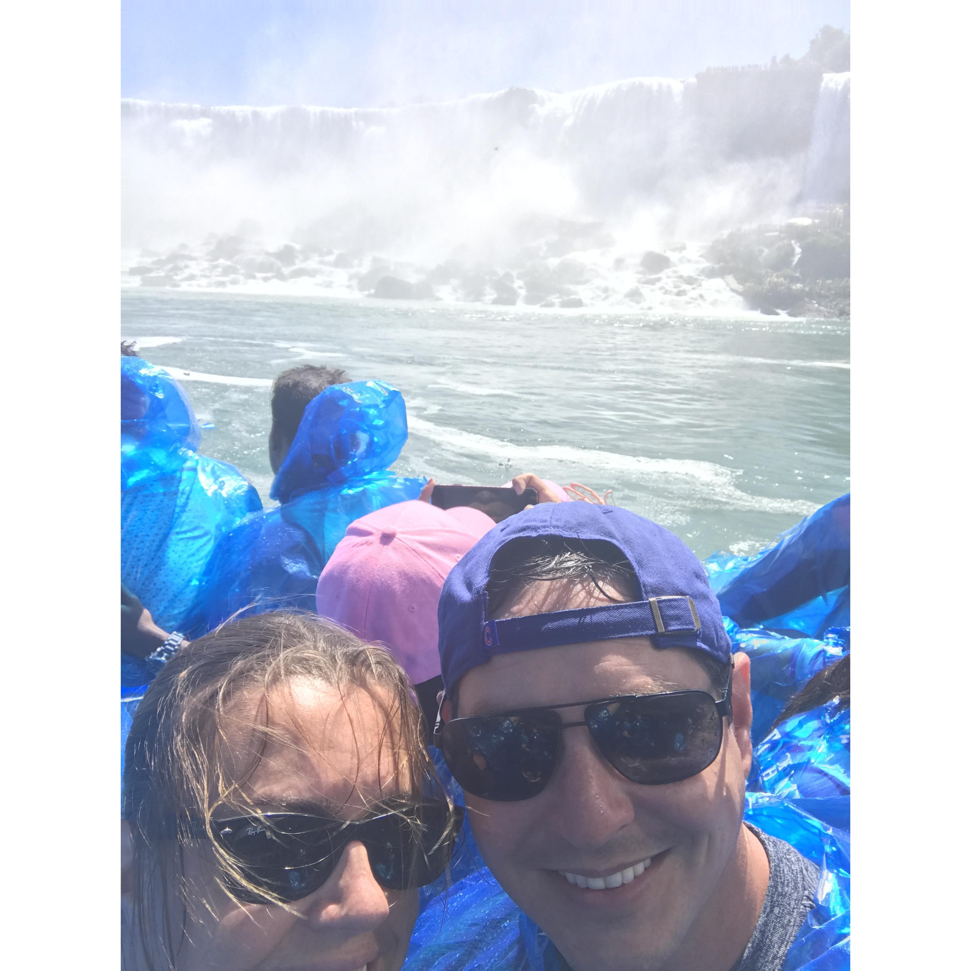Celebrating 4th of July on the maid of the mist - Niagara Falls