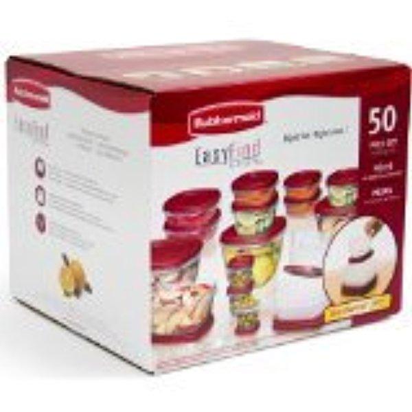 Rubbermaid 50-Piece Easy Find Lid Food Storage Set