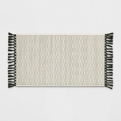 34"x20" Texture Rug With Fringe Neutral - Opalhouse™