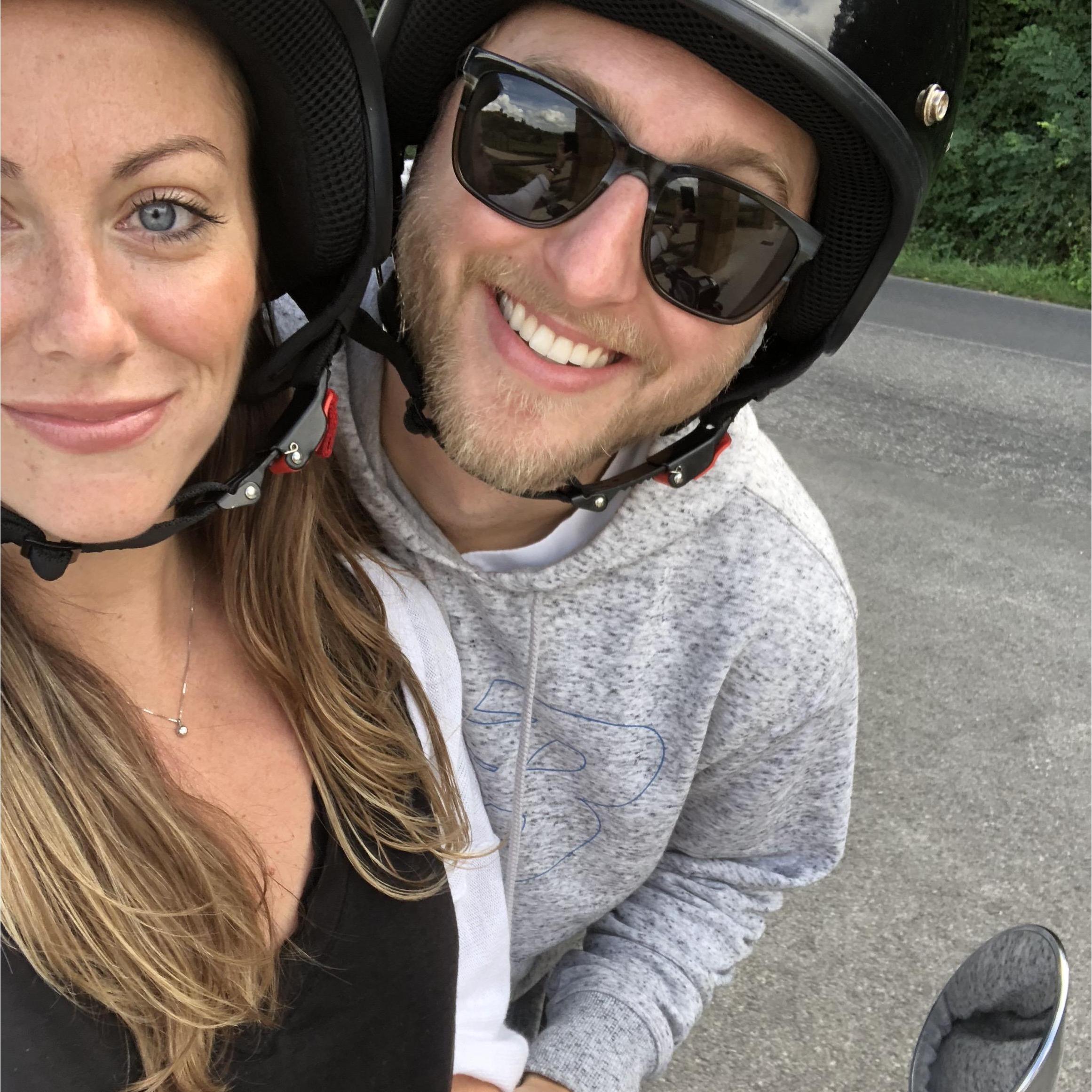 Vespa ride in Italy (before we crashed)