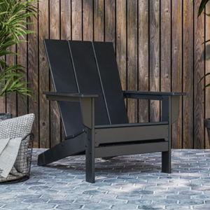 POLYWOOD Long Beach Modern Adirondack Chair - Black