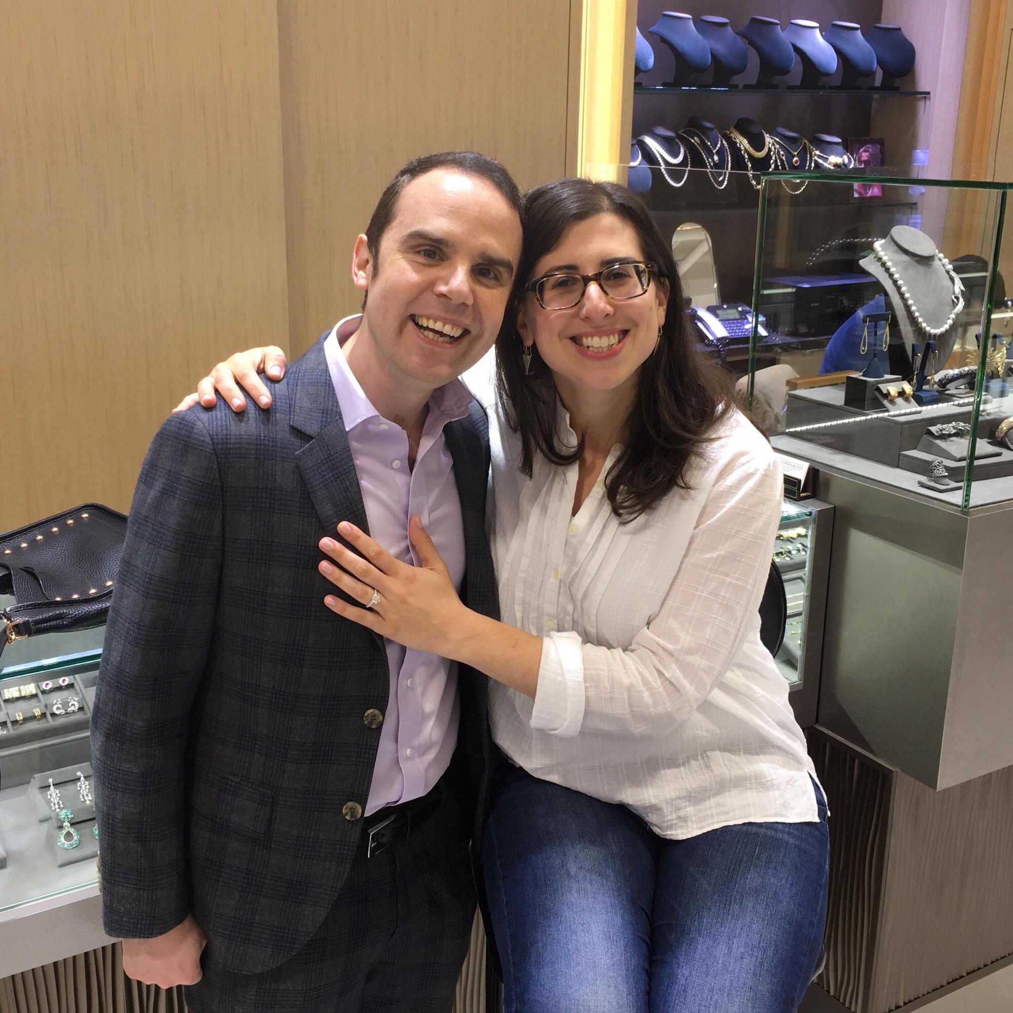 He put a ring on it ! (The very same ring Mel's dad gave to Mel's mom in 1974...awww...) NYC - Summer 2017
