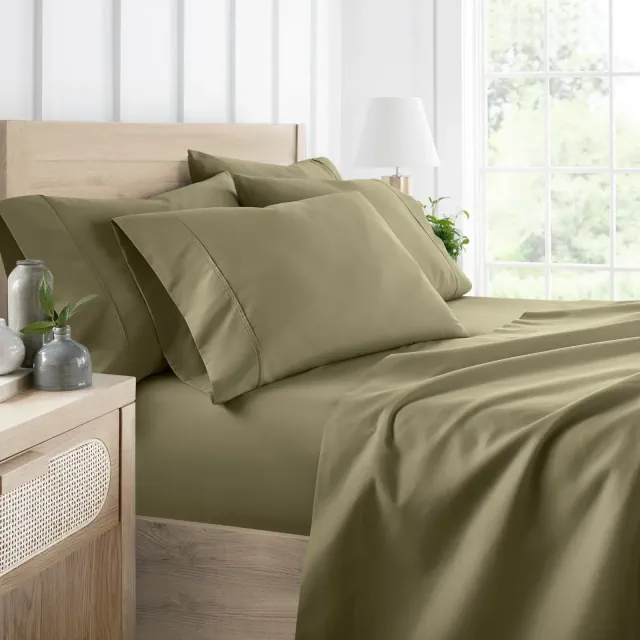 Solid 6 Piece Sheet Set - Ultra Soft - Becky Cameron , Sage, Full