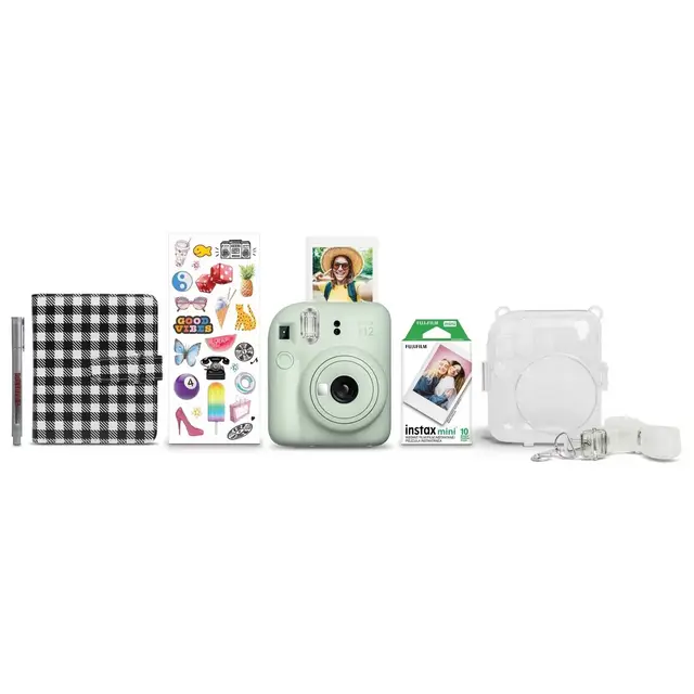 Fujifilm Instax Mini 12 Holiday Bundle - Mint Green