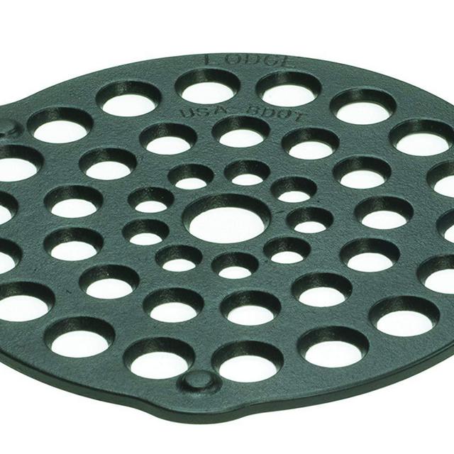 Lodge L8DOT3 Cast Iron Meat Rack/Trivet, Pre-Seasoned, 8-inch
