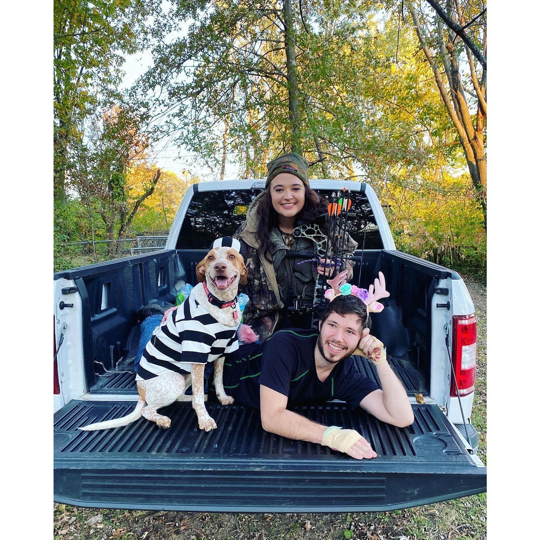 Our first Halloween- "Alayna finally found the perfect Buck" 