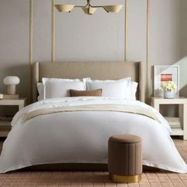 Giza Cotton Sateen King Bed Duvet Cover Set in White