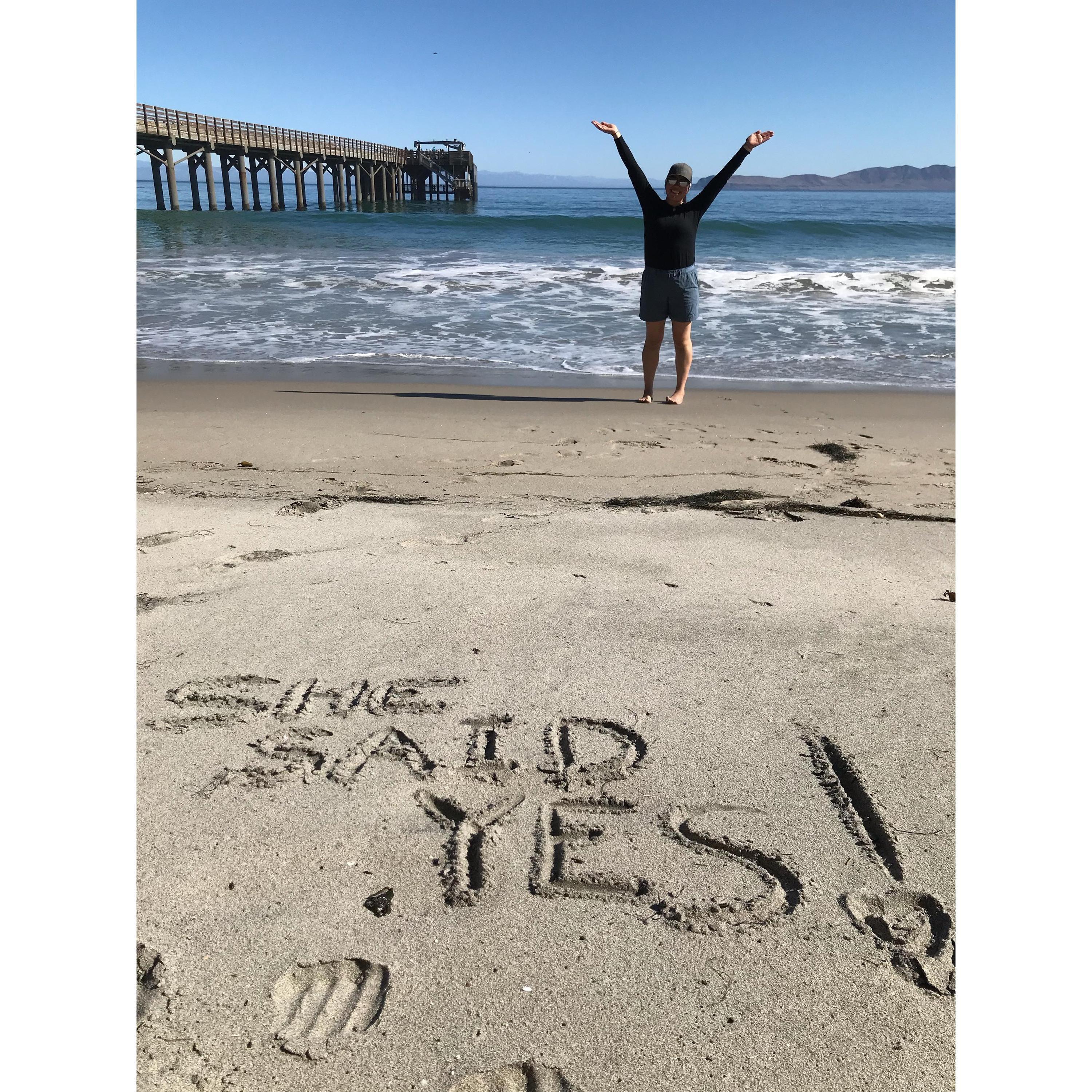 Obviously she said YES!