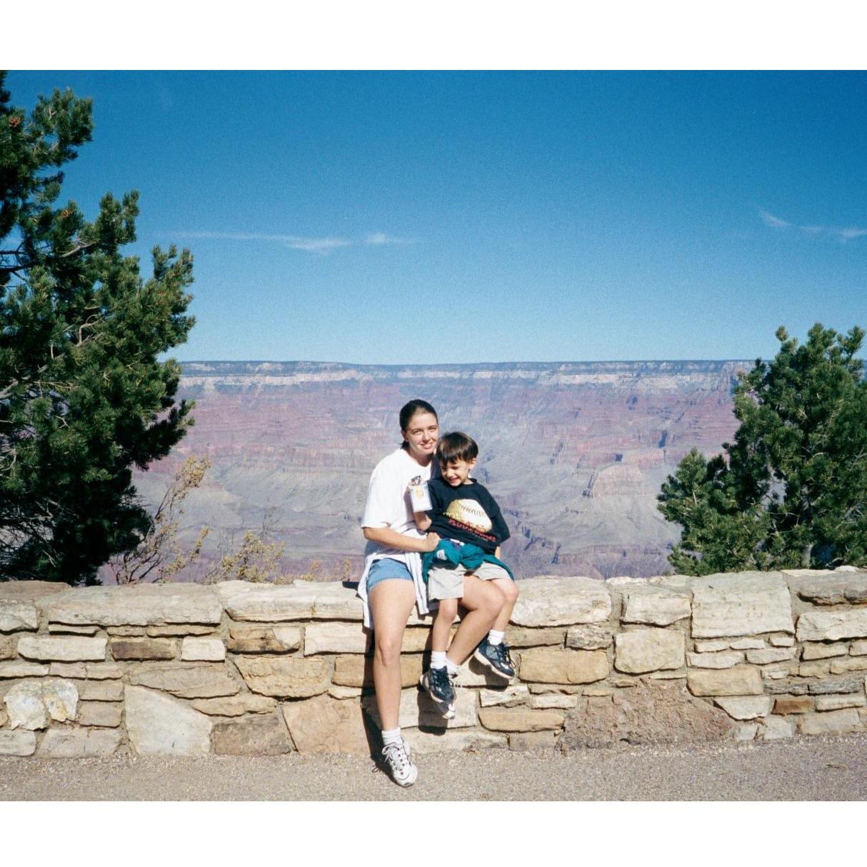 Mark and his mom, Windy, at the Grand Canyon (2000)