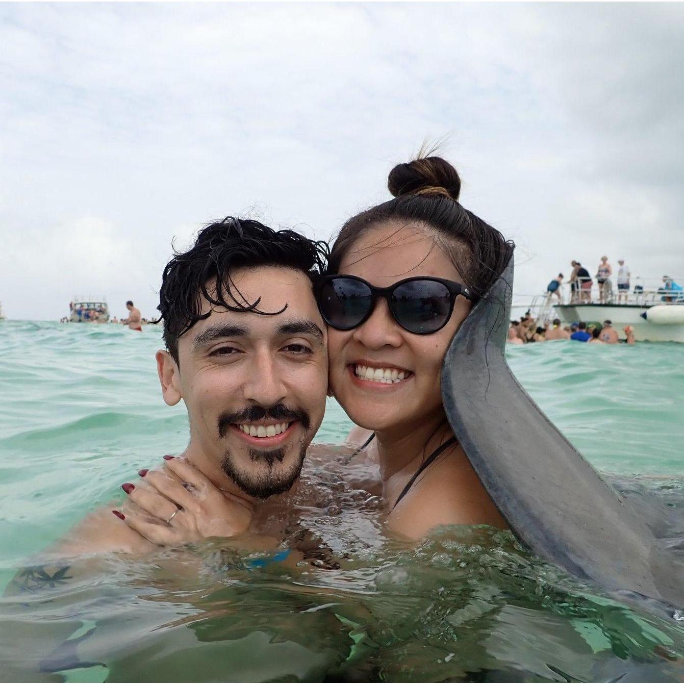 Caribbean with sting rays