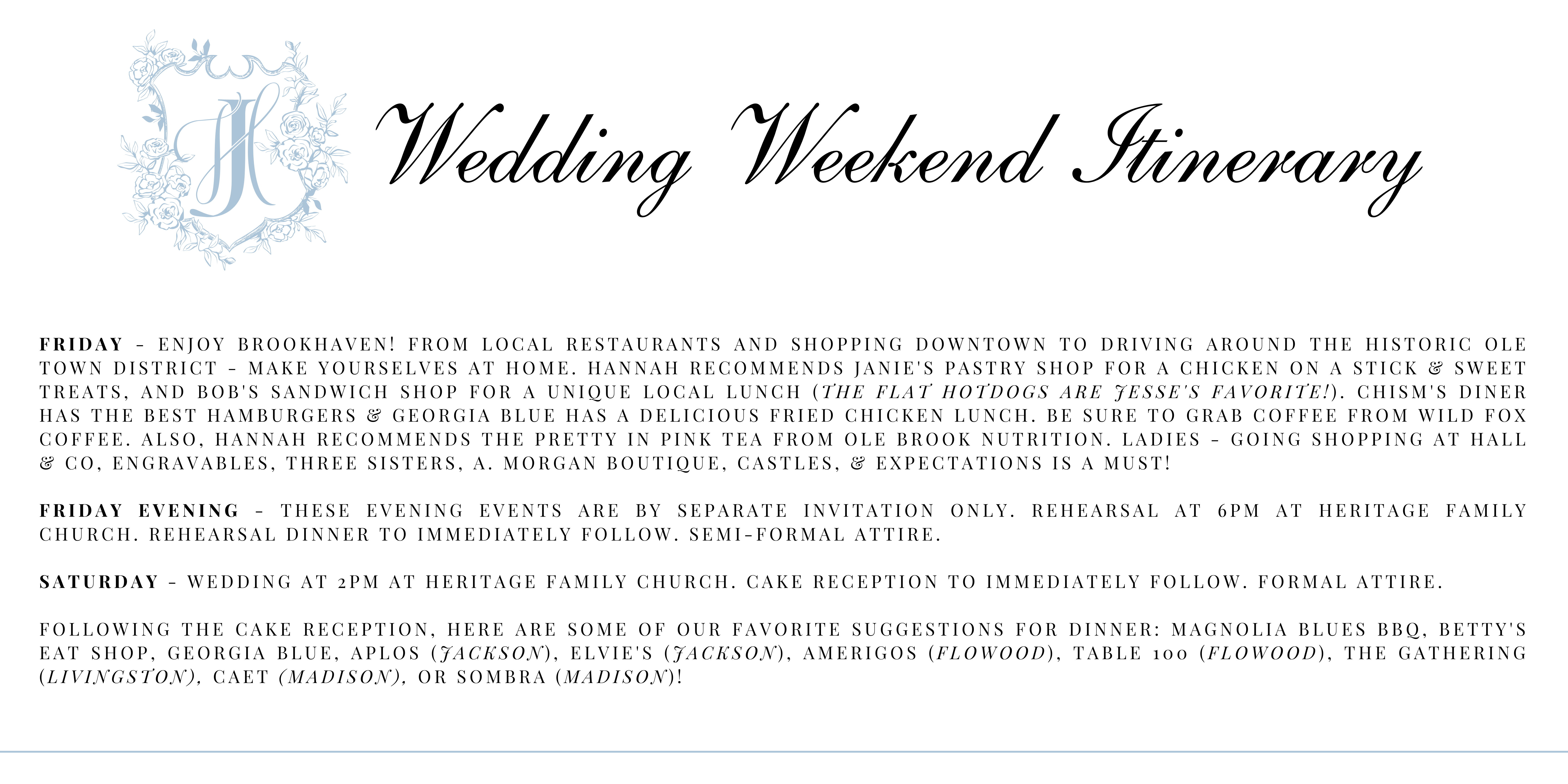 The Wedding Website of Hannah Victoria Mason and Jesse Aaron Aldridge