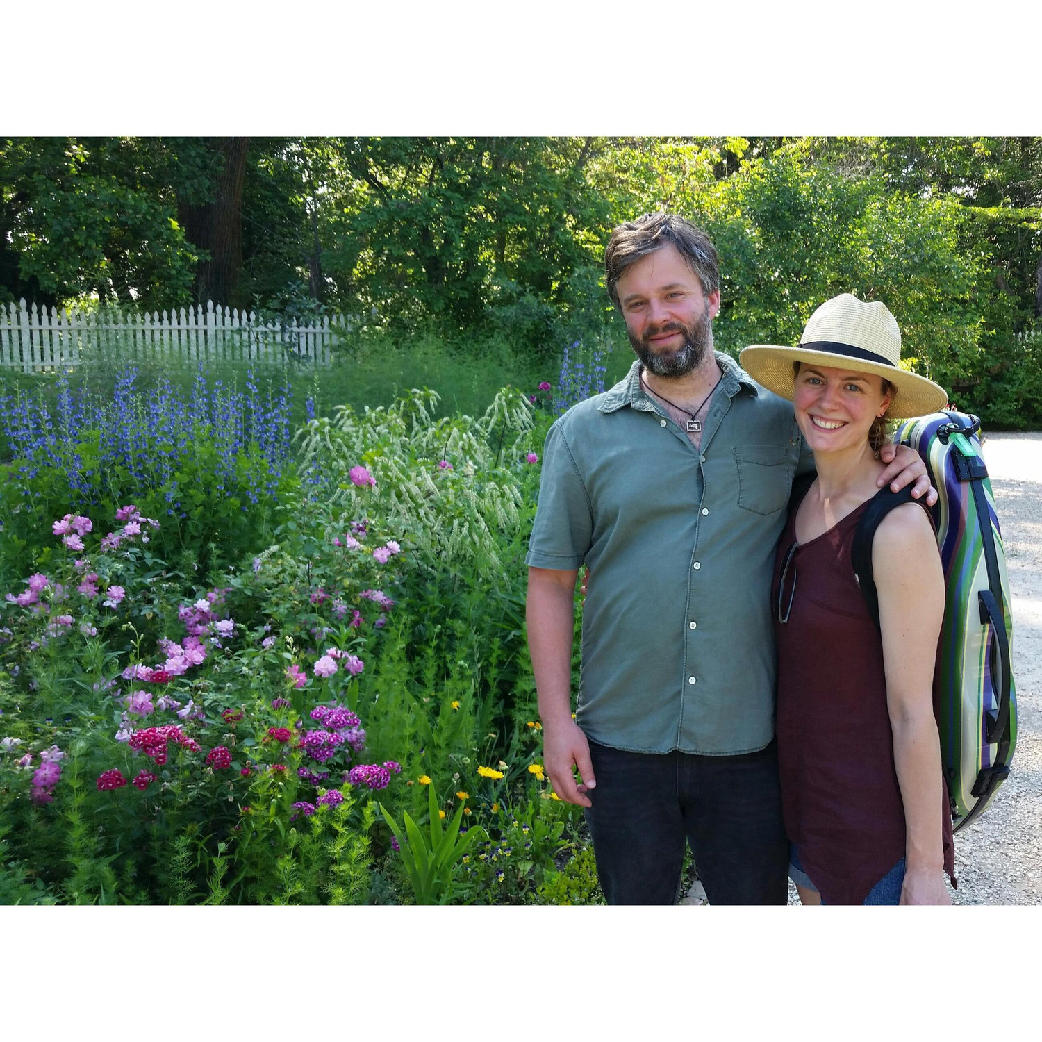 In the gorgeous garden in Mt. Vernon VA in 2017