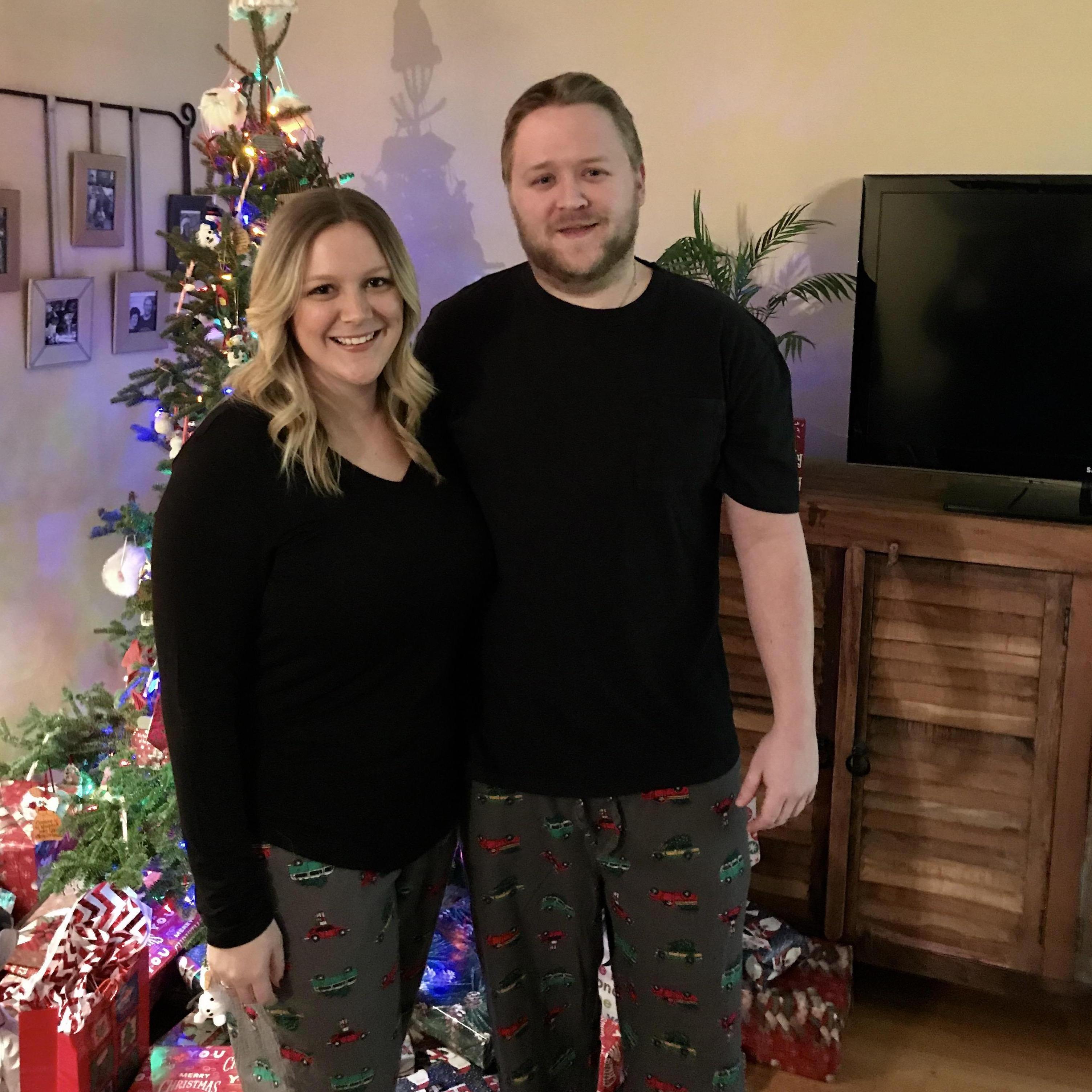Second Christmas together! (Dan was not thrilled about my idea for matching pajamas)