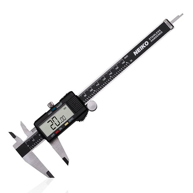 Neiko 01407A Electronic Digital Caliper Stainless Steel Body with Large LCD Screen | 0 - 6 Inches | Inch/Fractions/Millimeter Conversion