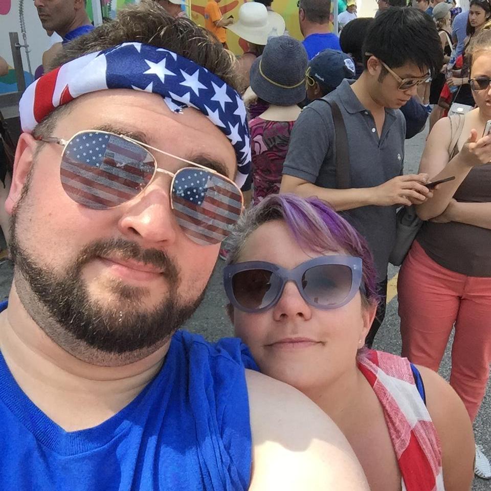 Cheering on the USA Teams at the Pan Am Games in Toronto.  July 2015.