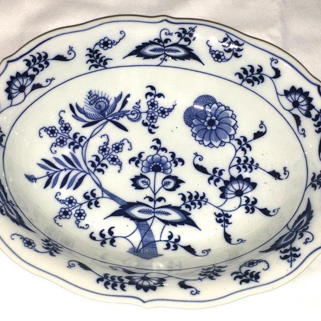 Blue Danube, Blue Onion, Oval Serving Bowl, with the Rectangle Mark