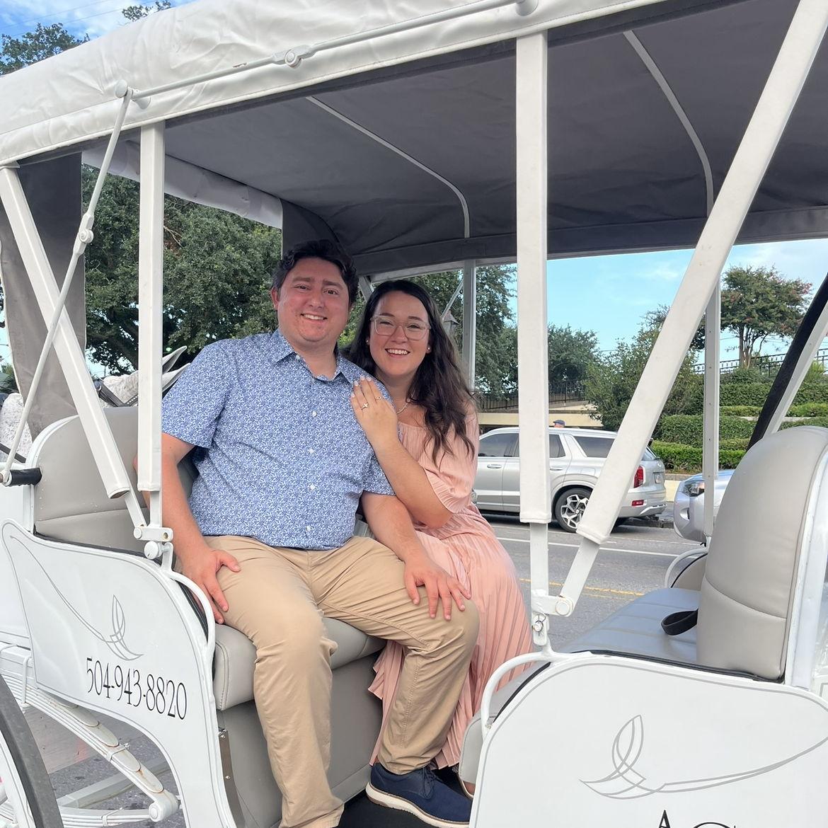 The private carriage ride following the proposal.