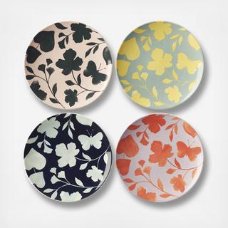 Petal Lane Flower Accent Plate, Set of 4