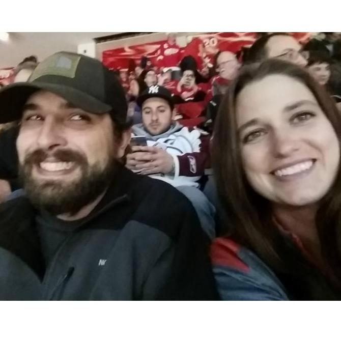 Patrick's 30th birthday at the Joe Louis arena.  This is one of the last games in this arena. March 2017