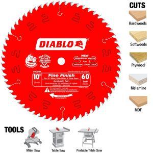 10 in. x 60-Tooth Fine Finish Saw Blade