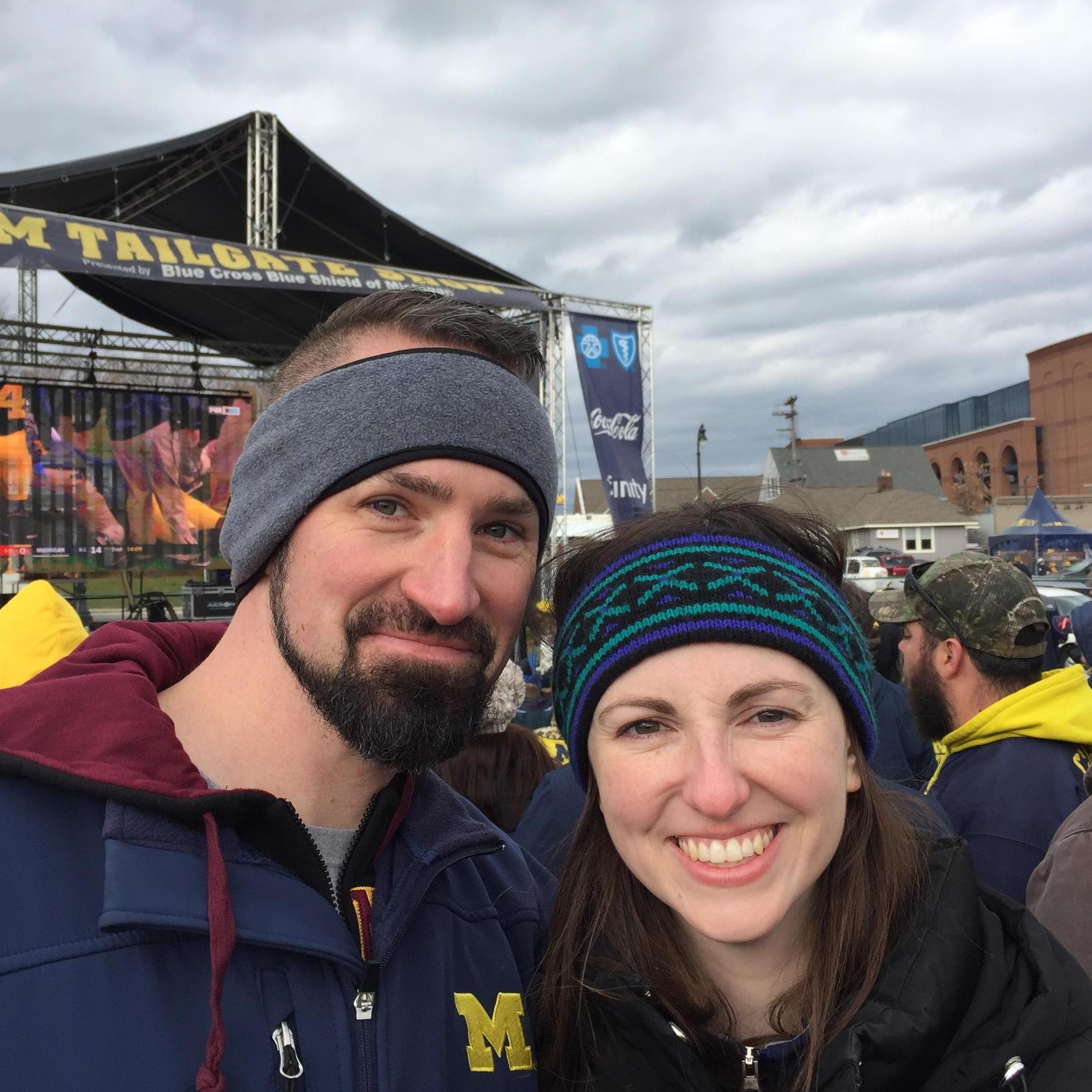 Tailgating for a Michigan game. (November, 2017)