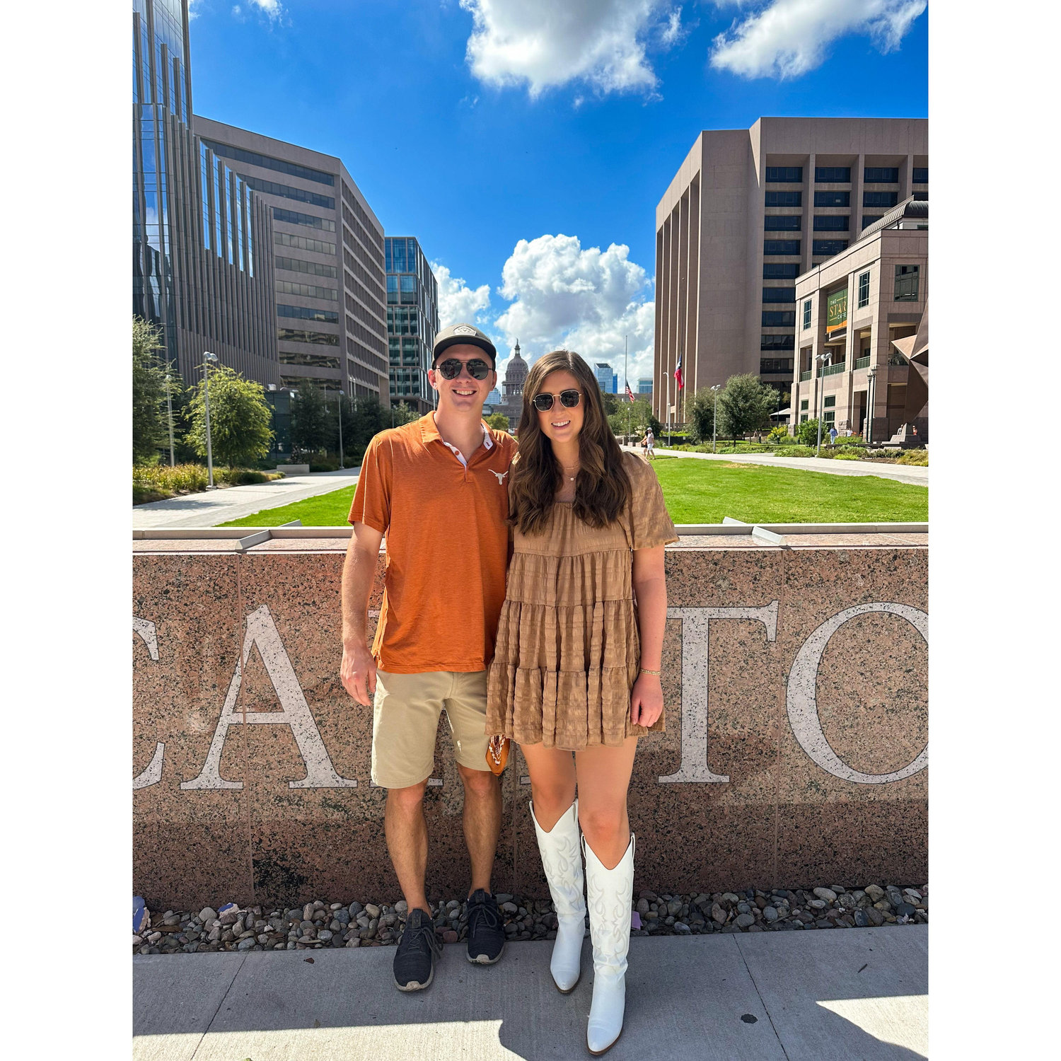 Our first UT game together! (horns down)